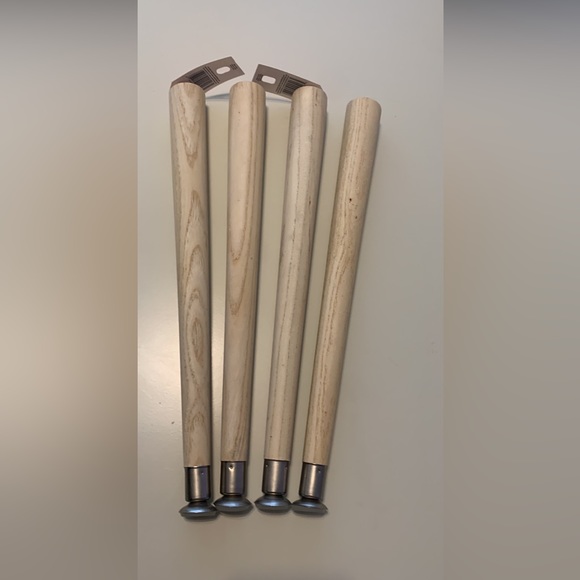 Wooden Furniture Feet - Set of 4 Brown 16 Inch Tapered Furniture Leg - Picture 4 of 7